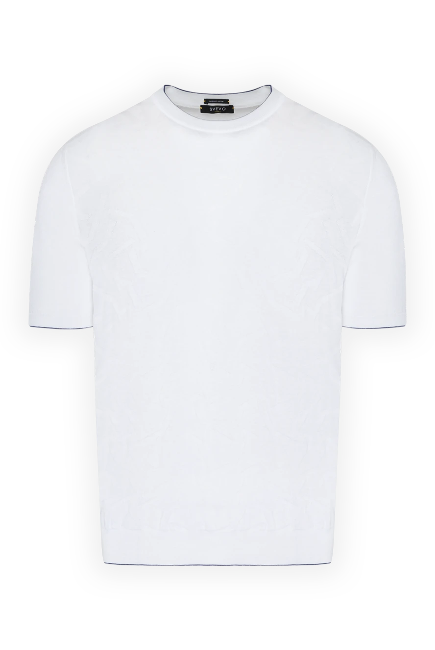 Svevo man men's white cotton jumper with short sleeves купить с ценами и фото 179511 - photo 1