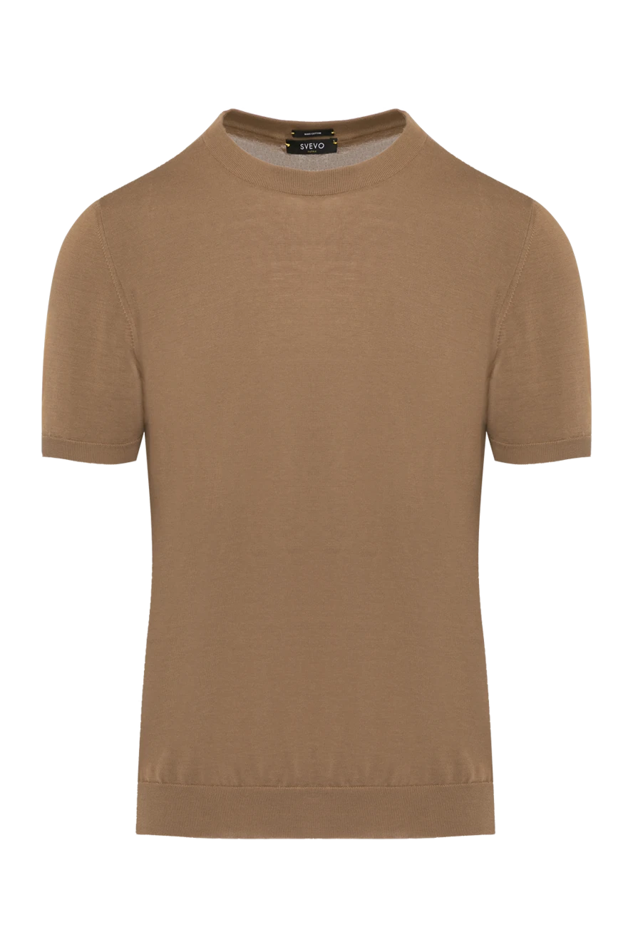 Svevo man short sleeve jumper for men, brown, cotton купить с ценами и фото 179514 - photo 1