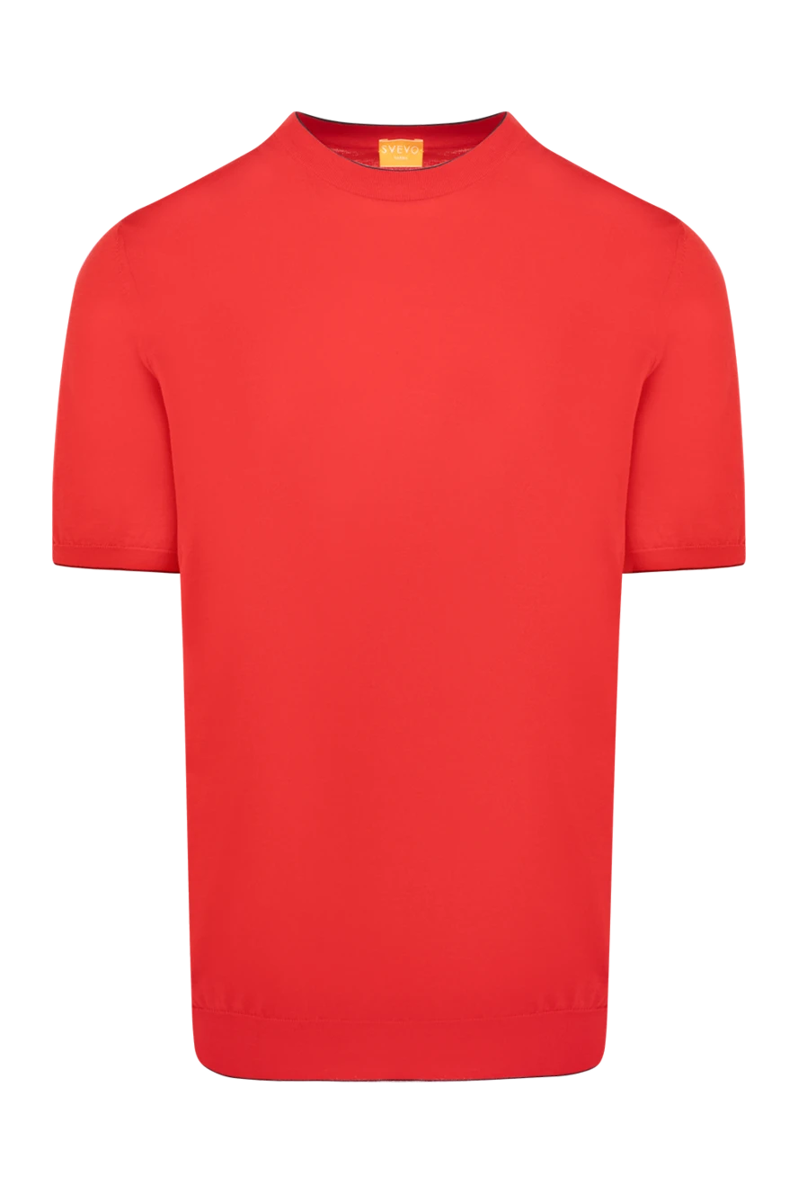 Svevo man short sleeve jumper for men, red, cotton купить с ценами и фото 179522 - photo 1