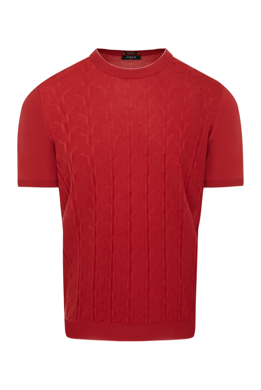 Svevo man short sleeve jumper for men, red, cotton купить с ценами и фото 179523 - photo 1