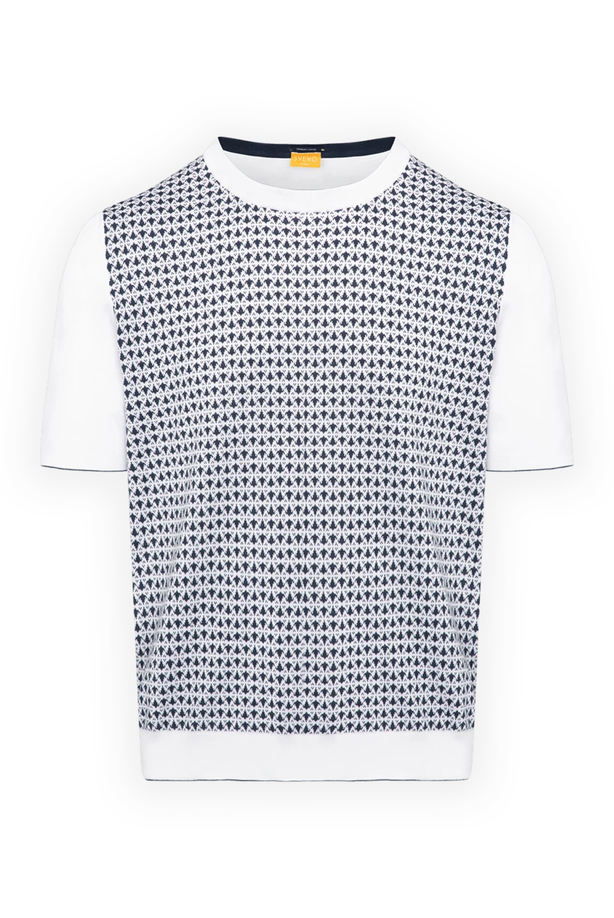 Svevo man men's white cotton jumper with short sleeves купить с ценами и фото 179525 - photo 1