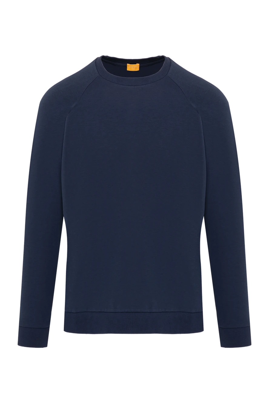 Svevo man men's blue sweatshirt made of cotton and polyamide купить с ценами и фото 179527 - photo 1