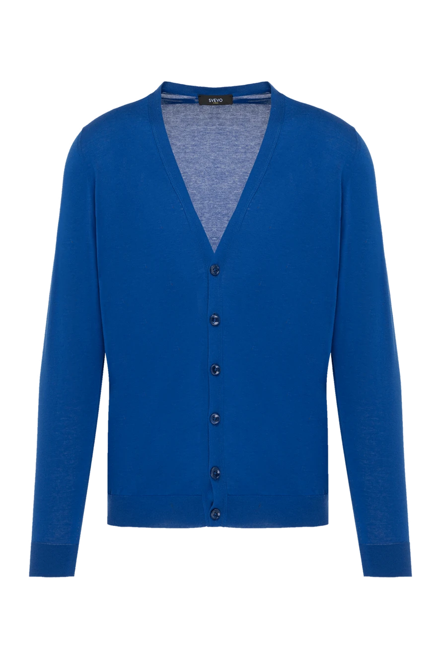 Svevo man men's blue cotton cardigan купить с ценами и фото 179528 - photo 1