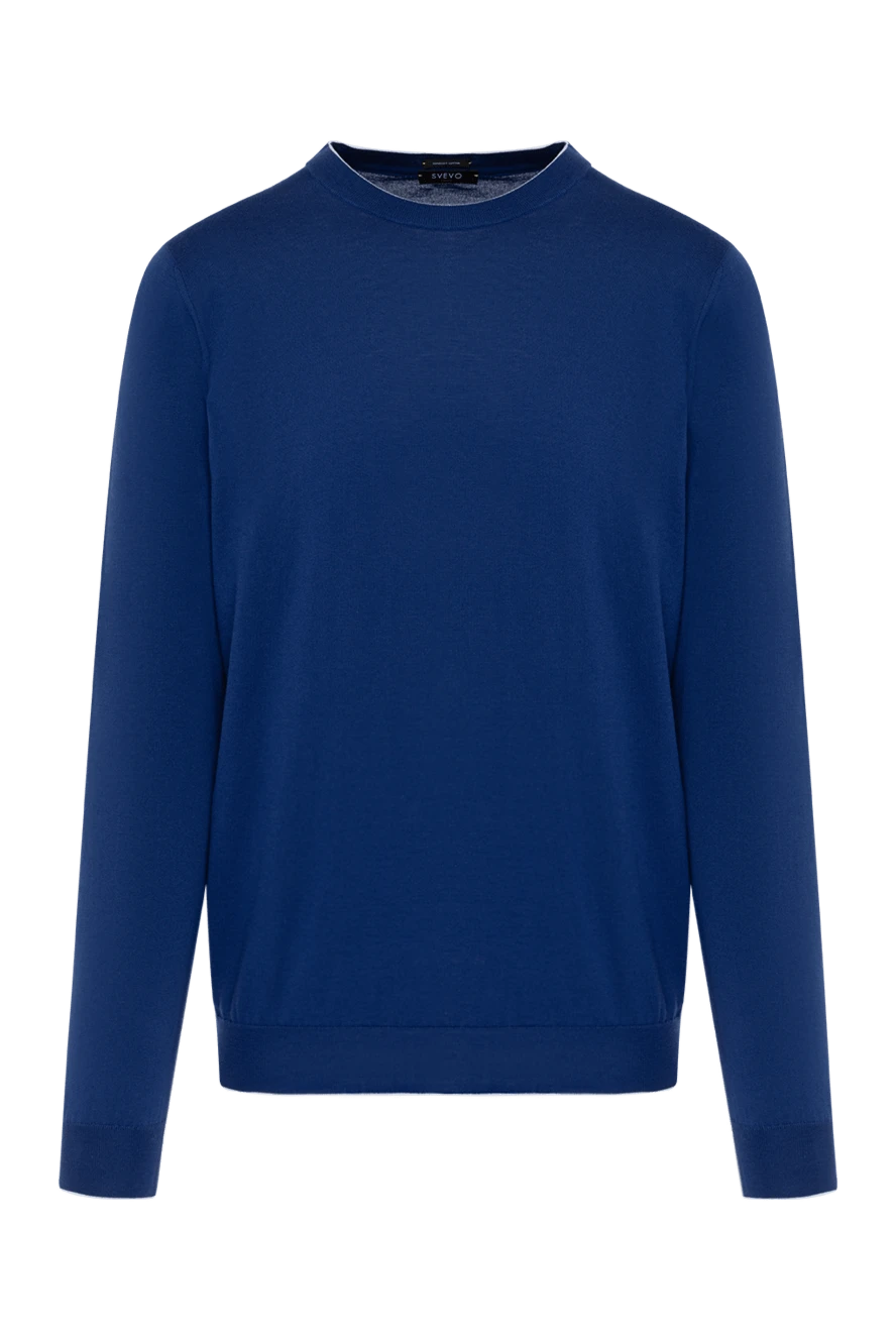 Svevo man long sleeve men's blue cotton jumper купить с ценами и фото 179536 - photo 1