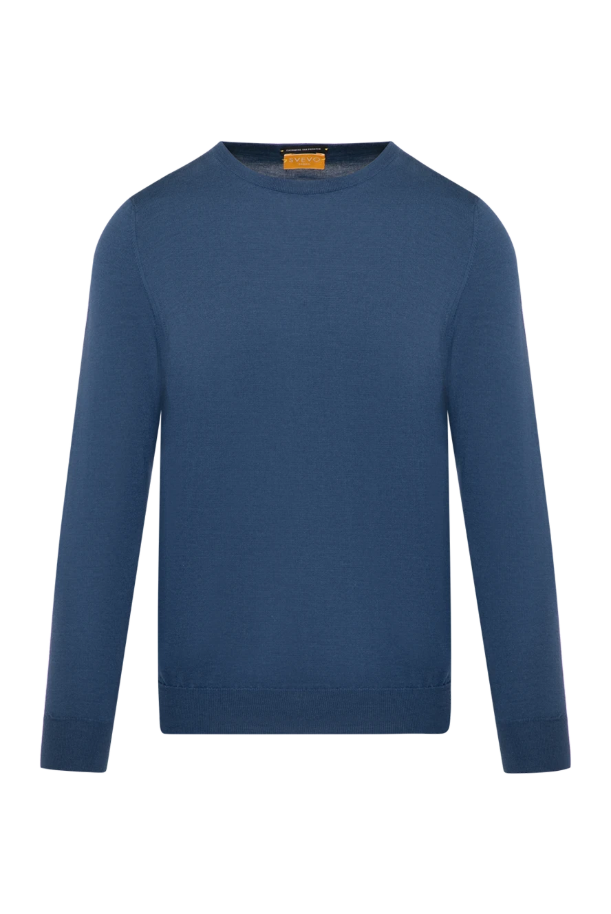 Svevo man long sleeve jumper for men, blue, cashmere and silk купить с ценами и фото 179537 - photo 1