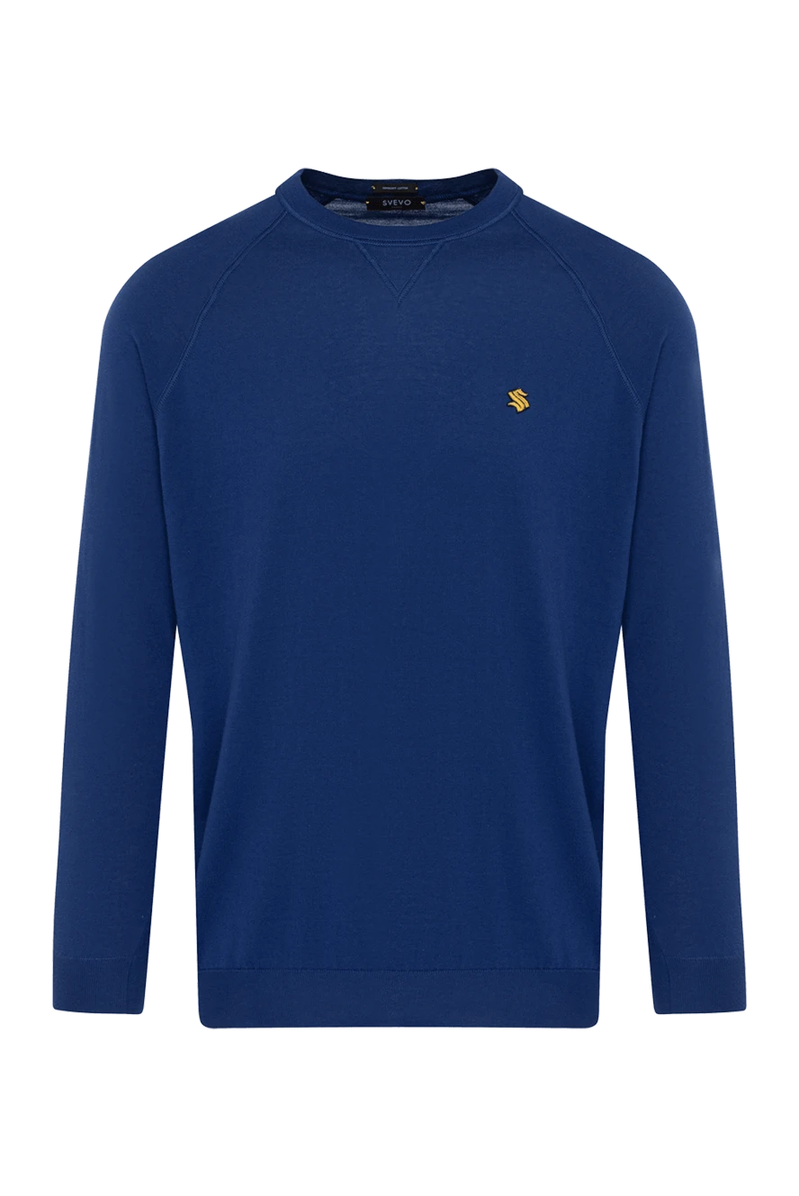 Svevo man long sleeve men's blue cotton jumper купить с ценами и фото 179538 - photo 1