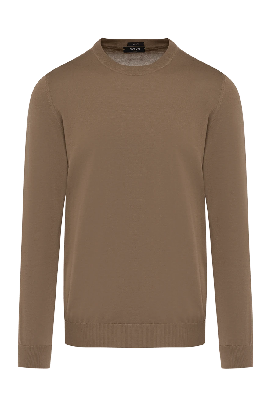 Svevo man long sleeve men's brown cotton jumper купить с ценами и фото 179539 - photo 1