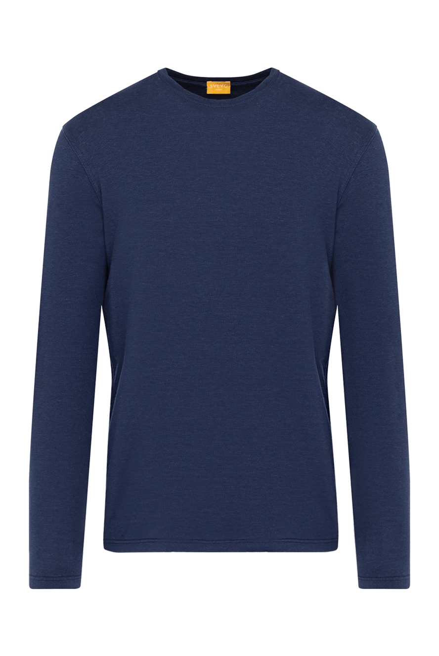 Svevo man men's blue long sleeve jumper made of linen and elastane купить с ценами и фото 179540 - photo 1