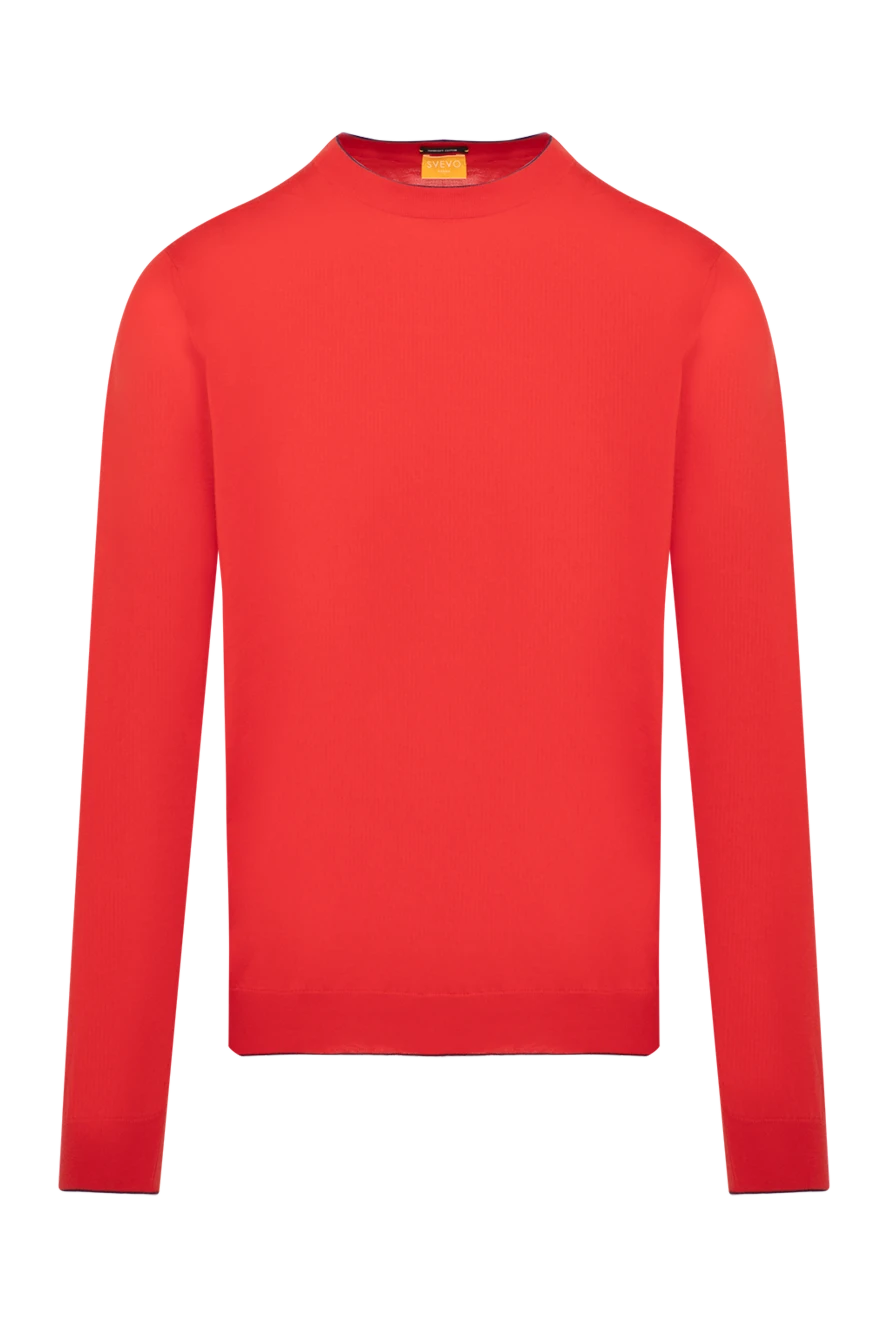 Svevo man men's red long sleeve jumper made of cashmere and silk купить с ценами и фото 179541 - photo 1