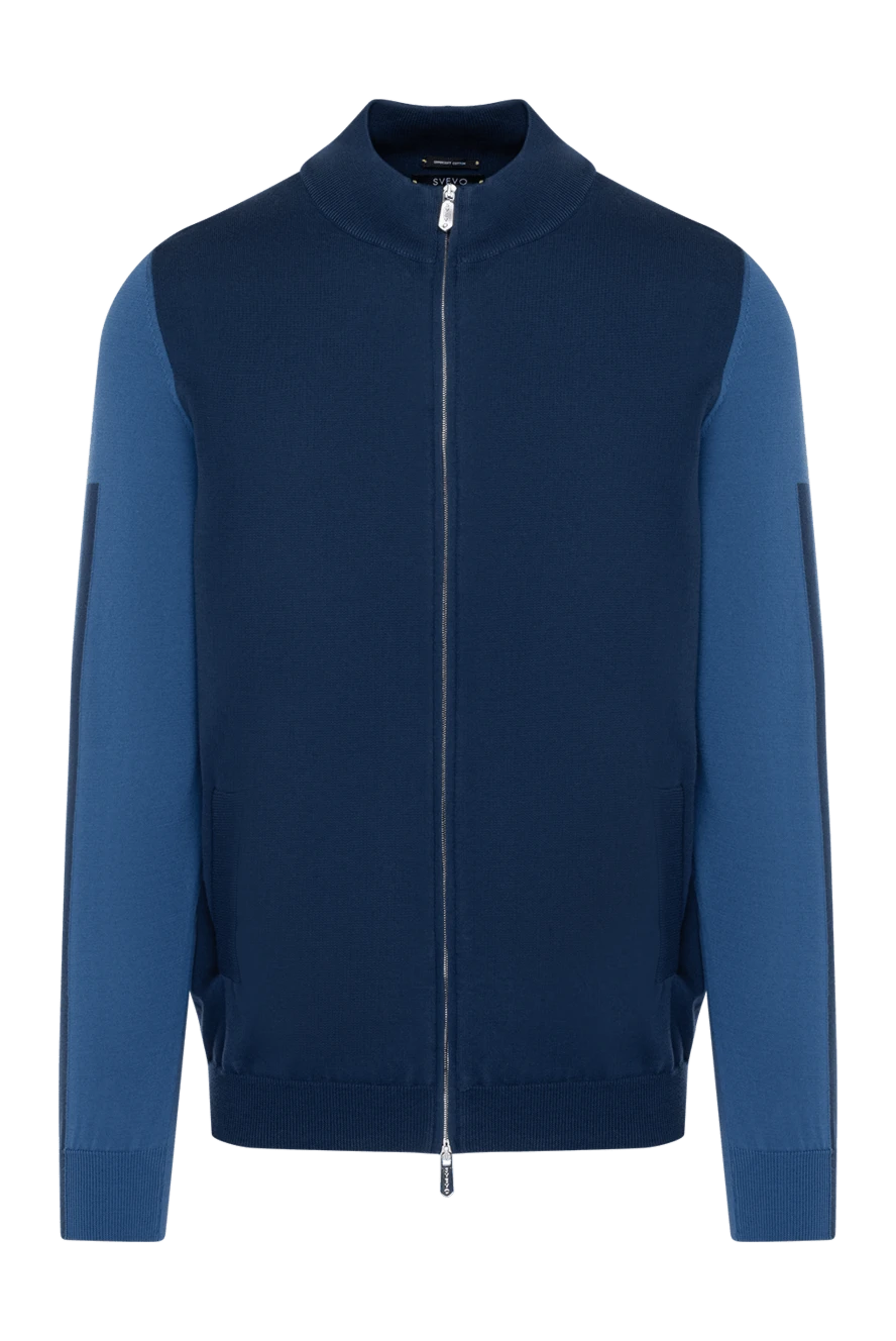 Svevo man men's blue cotton cardigan купить с ценами и фото 179566 - photo 1