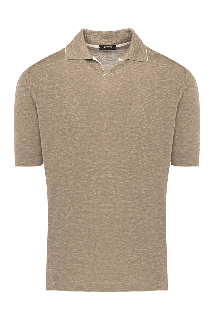 Svevo man men's beige silk and linen polo купить с ценами и фото 179573 - photo 1