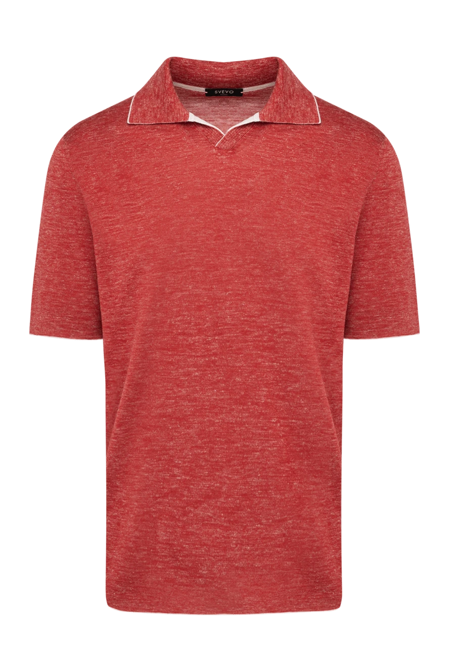 Svevo man men's red silk and linen polo купить с ценами и фото 179574 - photo 1