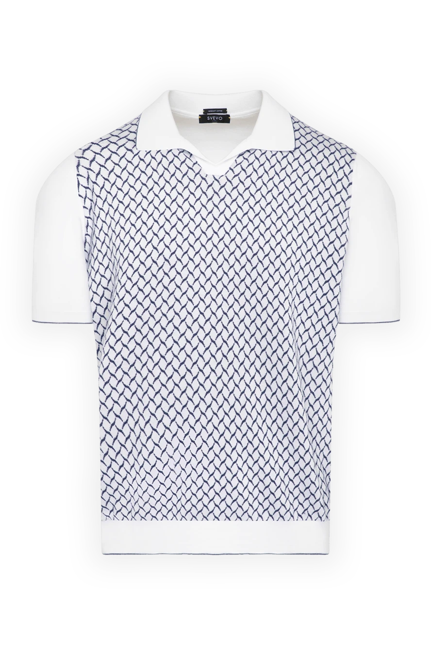 Svevo man men's white cotton polo купить с ценами и фото 179575 - photo 1