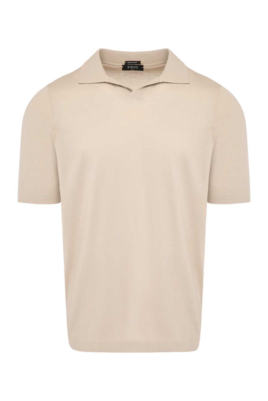 Svevo man men's beige cotton polo купить с ценами и фото 179578 - photo 1