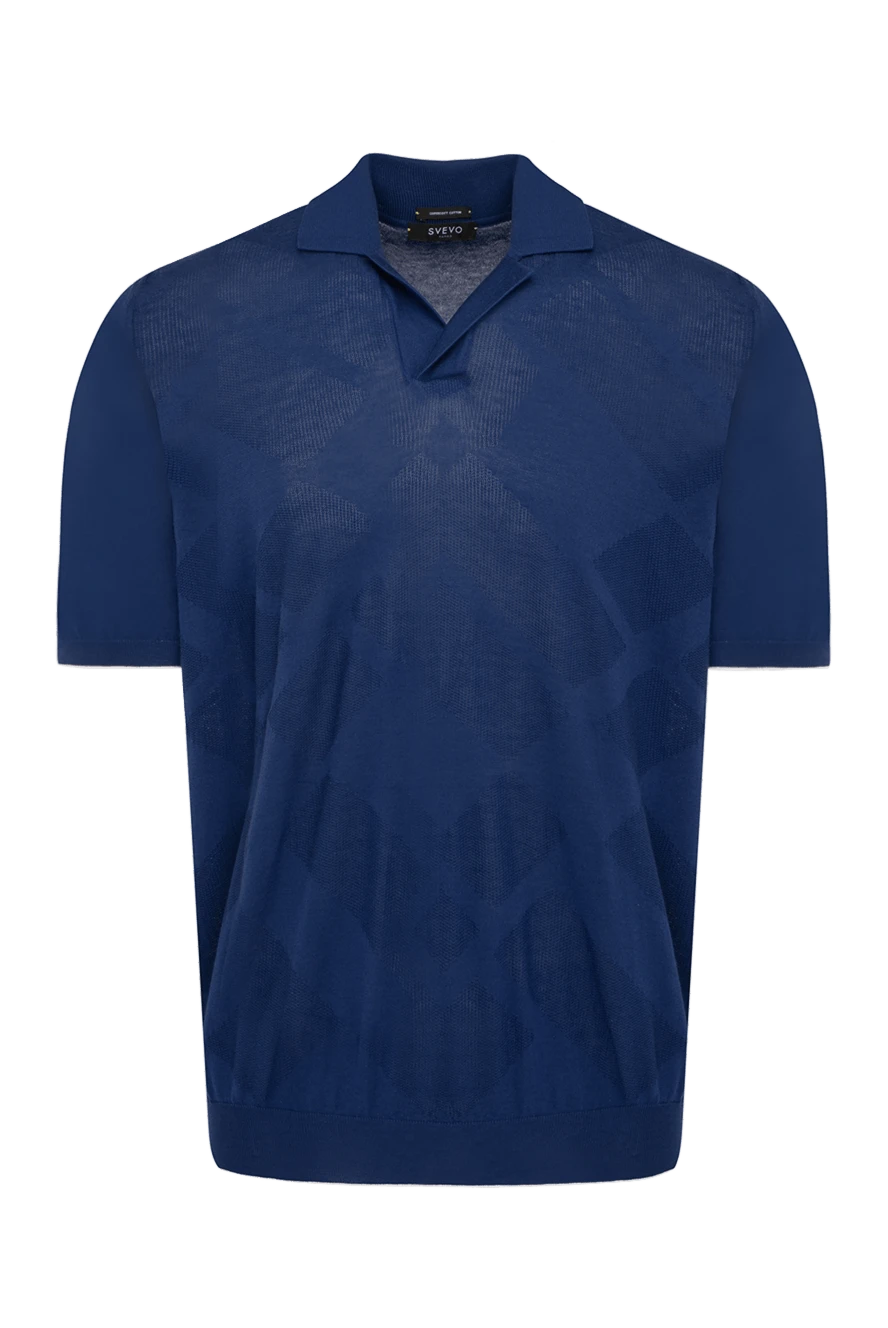 Svevo man men's blue cotton polo купить с ценами и фото 179579 - photo 1