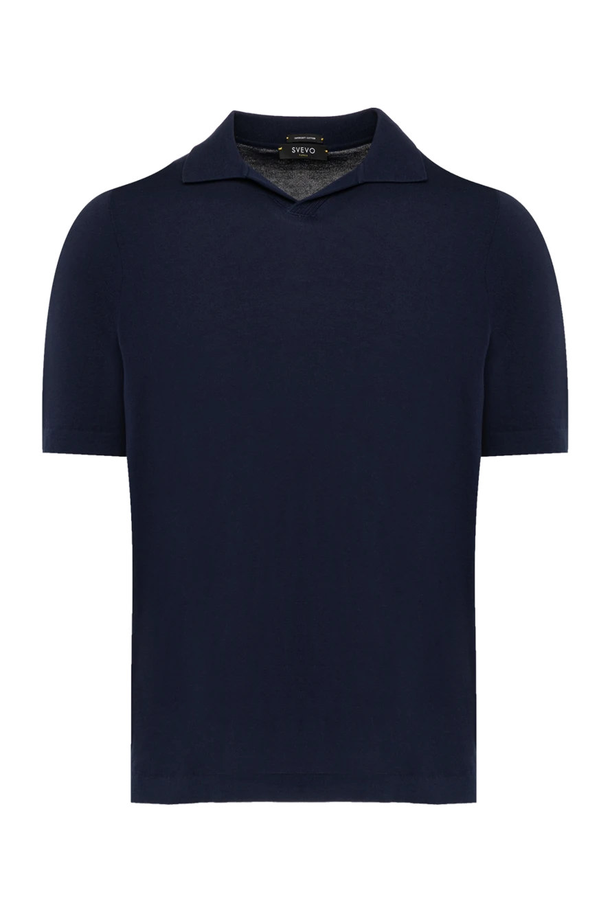 Svevo man men's blue cotton polo купить с ценами и фото 179582 - photo 1