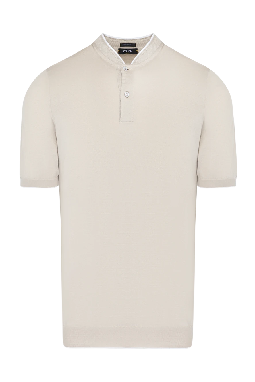 Svevo man men's beige cotton polo купить с ценами и фото 179584 - photo 1