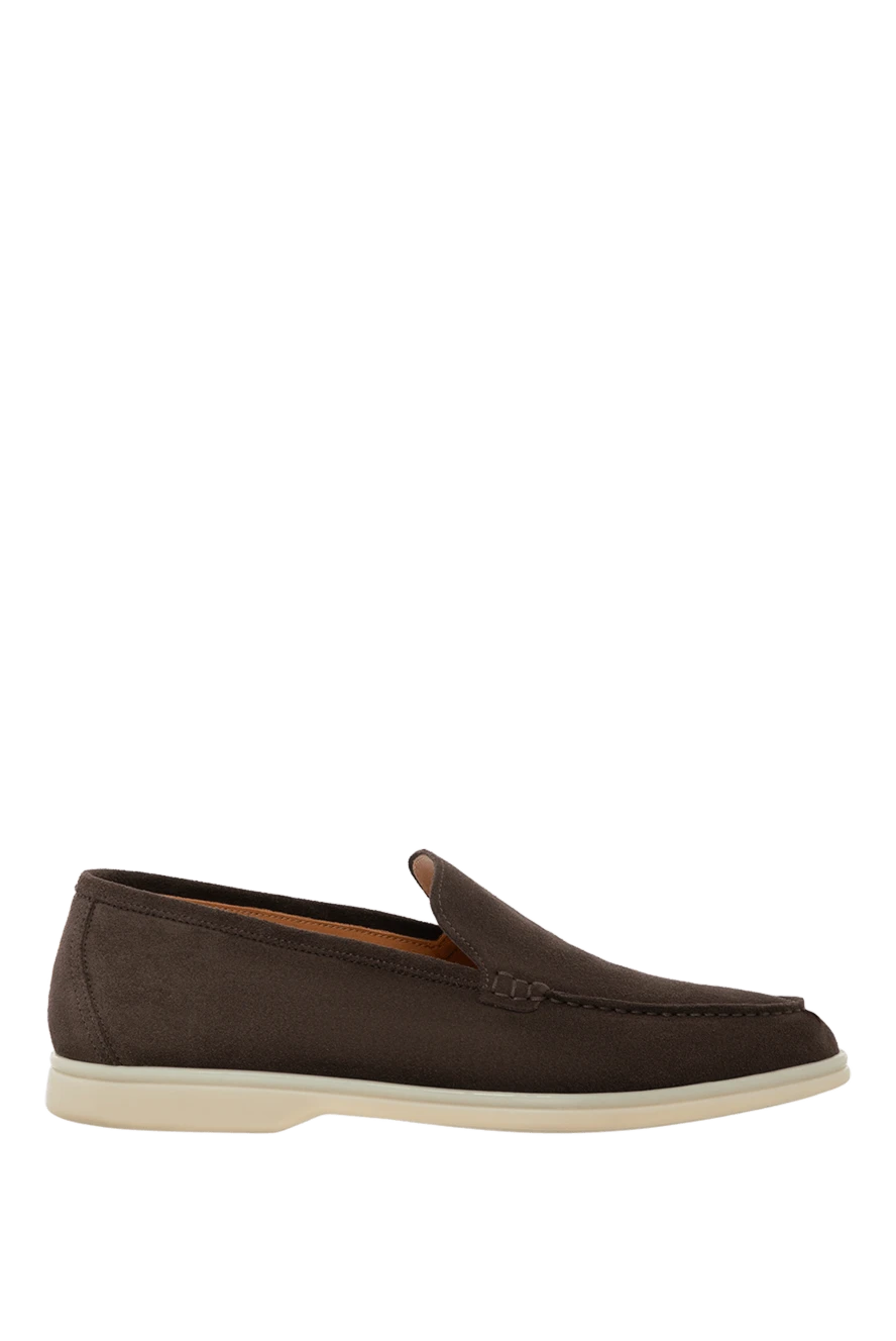 Cesare di Napoli man brown men's loafers made of suede купить с ценами и фото 179636 - photo 1