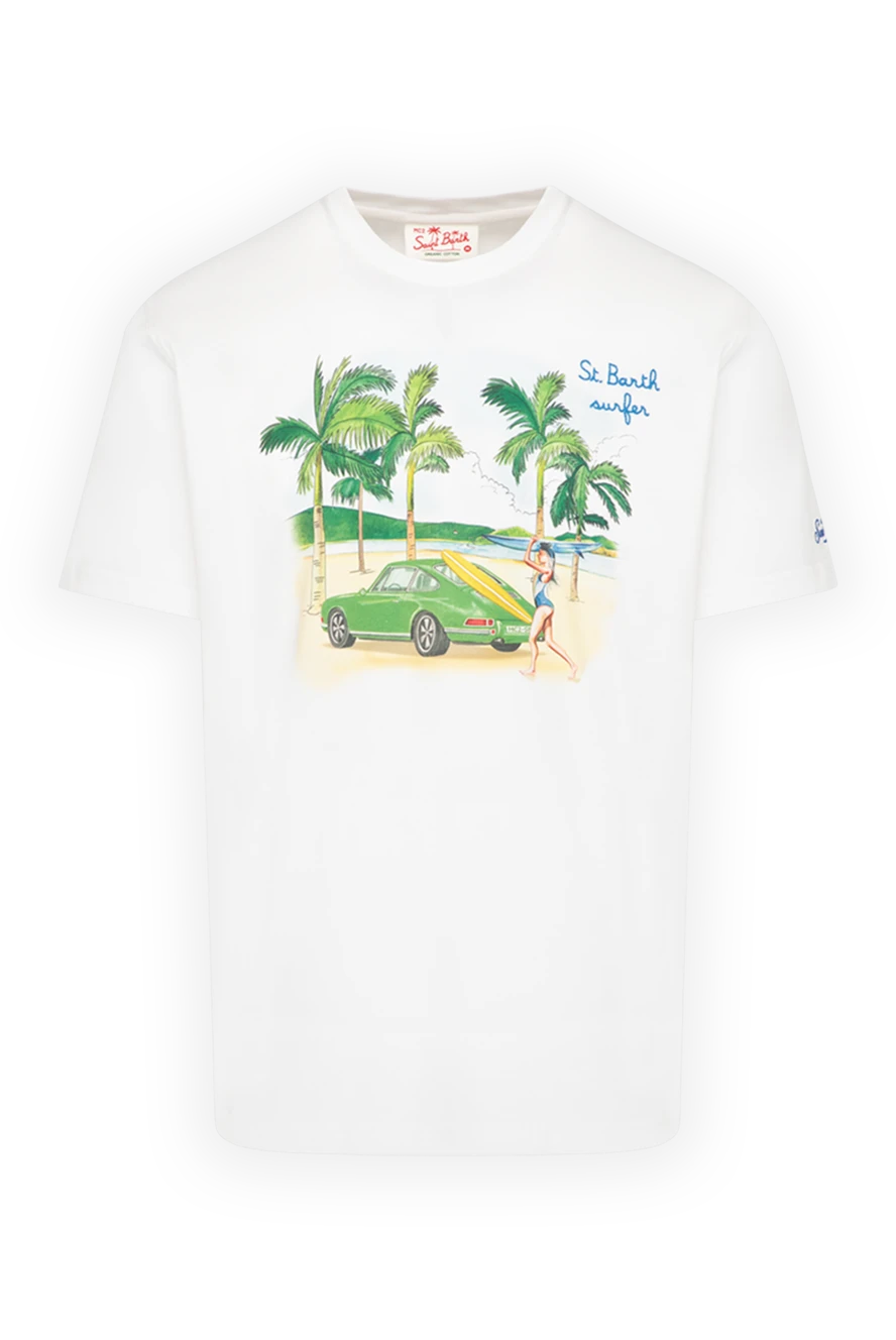 MC2 Saint Barth man men's white cotton t-shirt купить с ценами и фото 179641 - photo 1