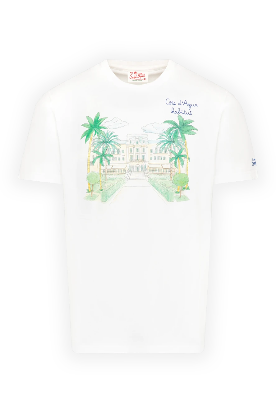 MC2 Saint Barth man men's white cotton t-shirt купить с ценами и фото 179655 - photo 1