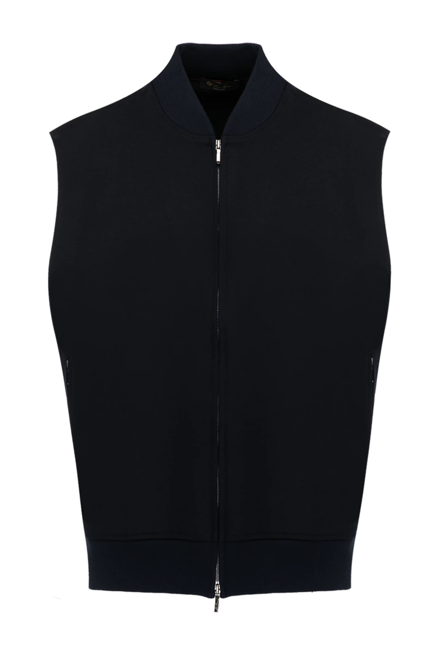 Loro Piana man men's blue vest made of wool and elastane купить с ценами и фото 179676 - photo 1