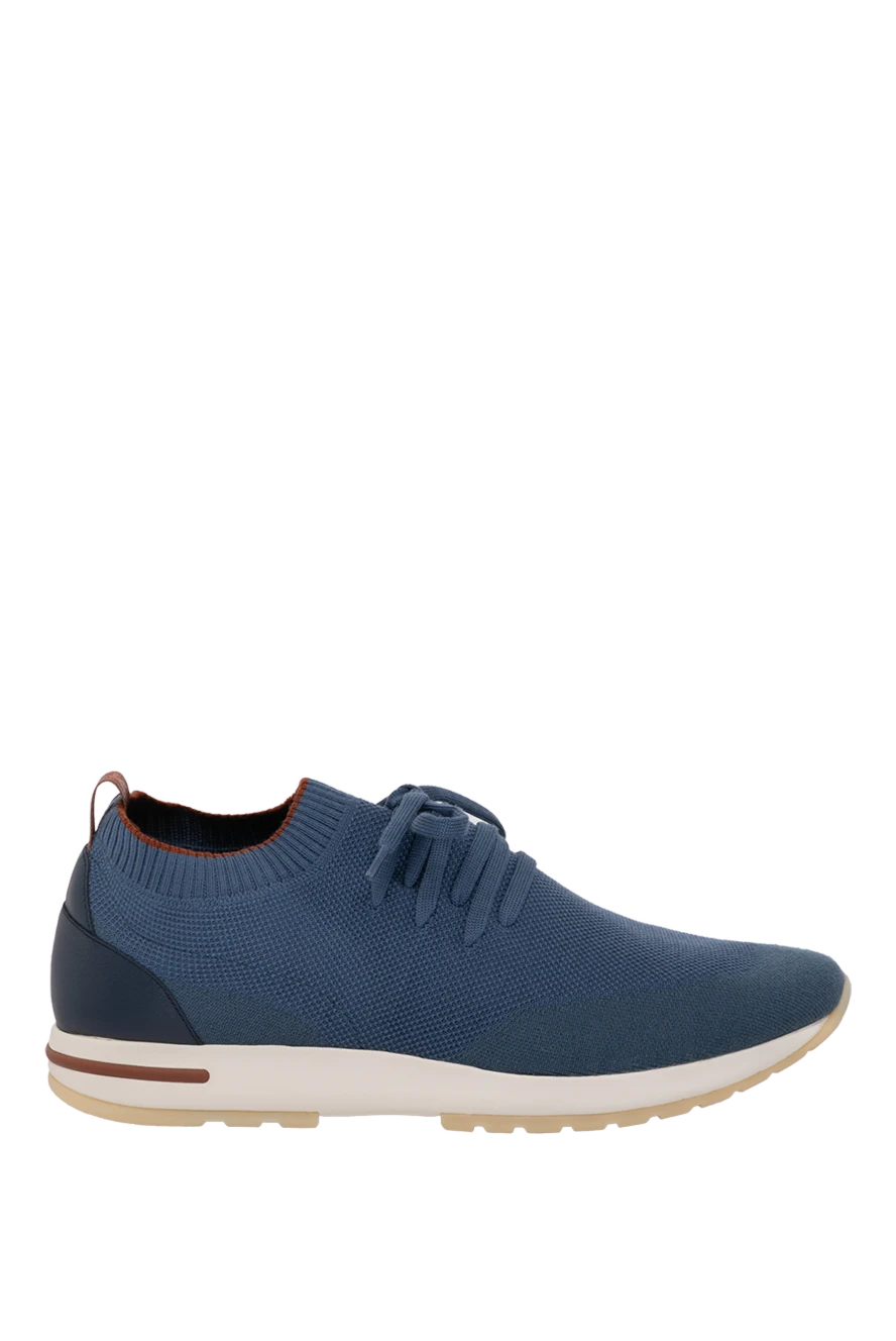 Loro Piana man men's blue wool sneakers купить с ценами и фото 179681 - photo 1