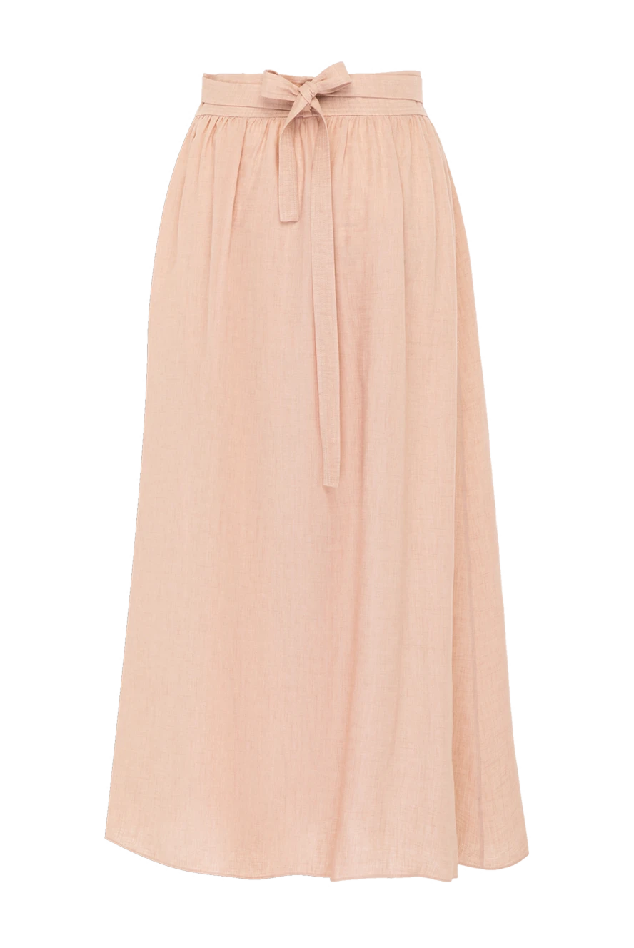 Loro Piana woman pink linen maxi skirt купить с ценами и фото 179686 - photo 1