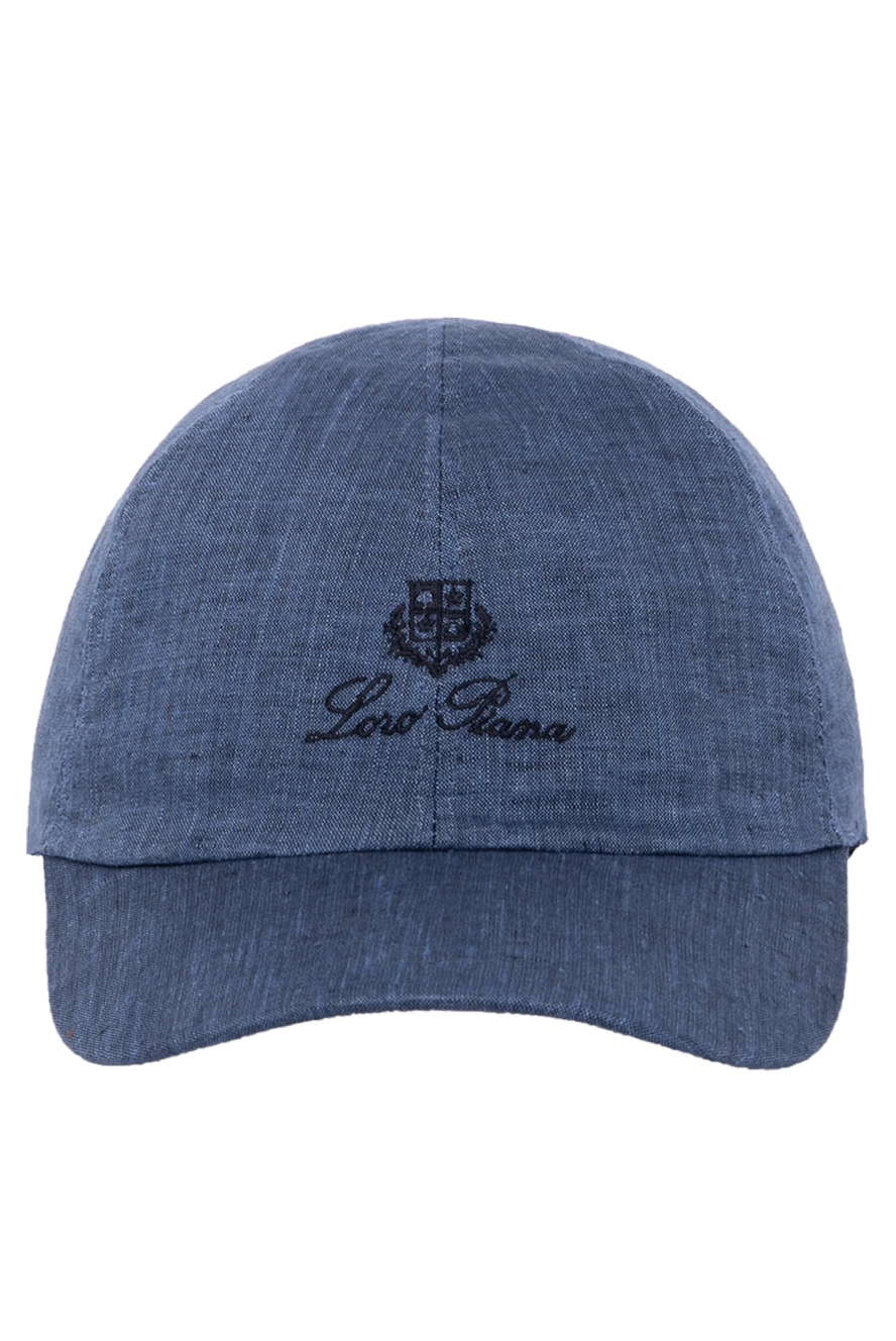 Loro Piana man men's blue linen cap купить с ценами и фото 179697 - photo 1