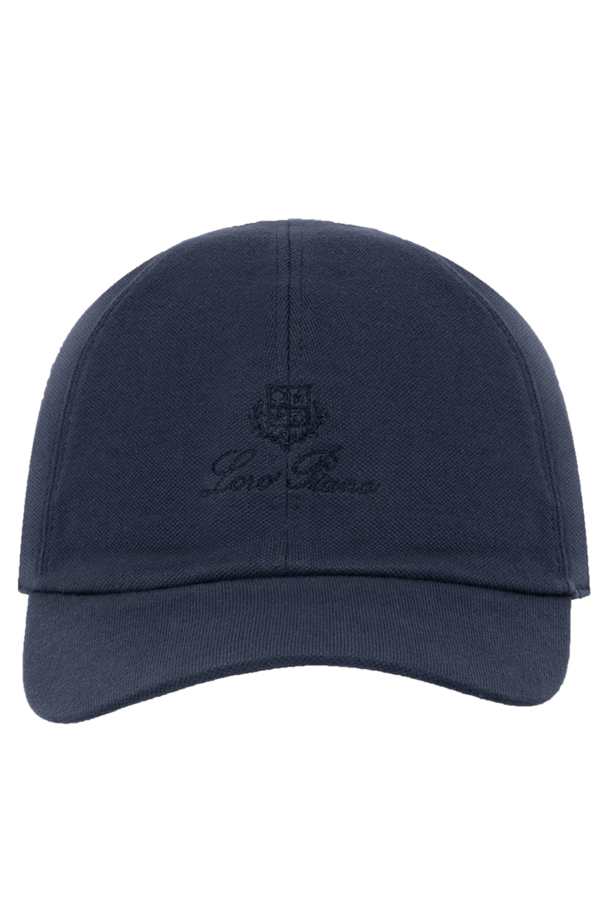 Loro Piana man men's blue cotton cap купить с ценами и фото 179699 - photo 1