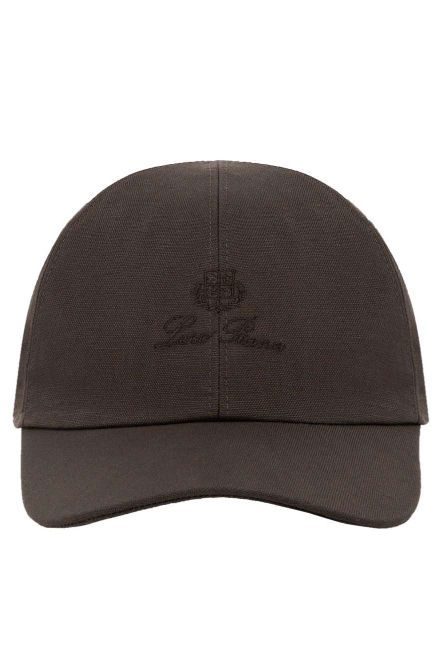 Loro Piana man men's brown cap made of cotton and linen купить с ценами и фото 179703 - photo 1