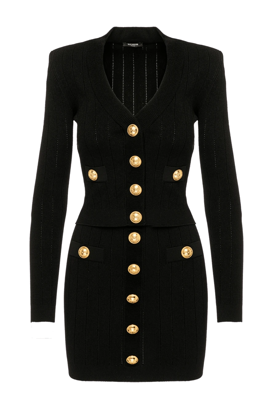 Balmain woman women's black suit with skirt made of viscose and polyester купить с ценами и фото 179751 - photo 1