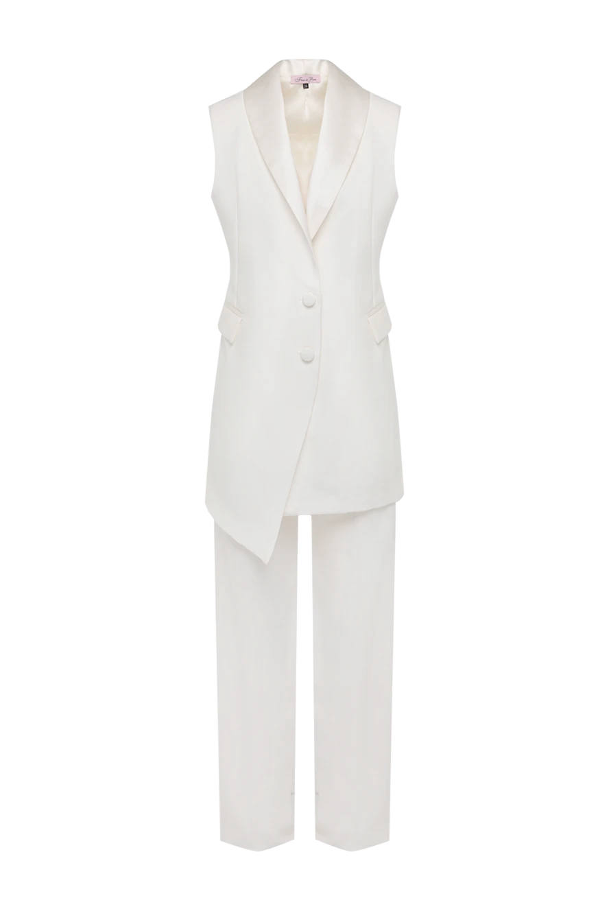 Fleur de Paris woman women's white suit with trousers купить с ценами и фото 179766 - photo 1