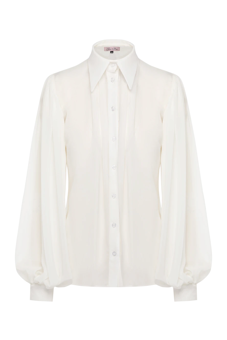 Fleur de Paris woman women's blouse white купить с ценами и фото 179772 - photo 1