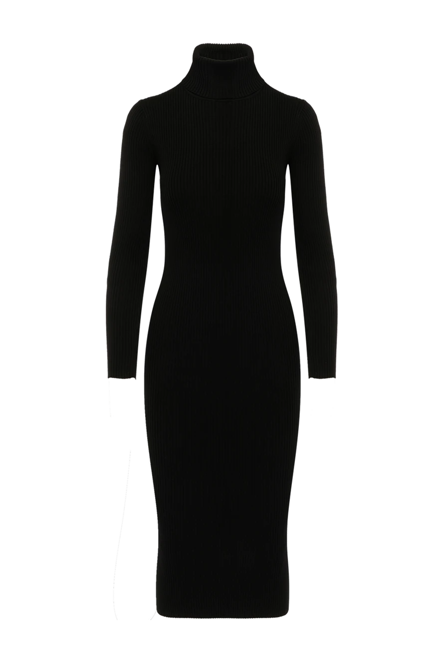 P.A.R.O.S.H. woman black knitted dress made of viscose and polyester купить с ценами и фото 179778 - photo 1