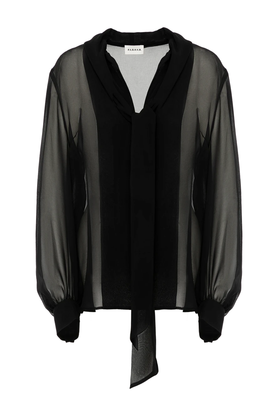 P.A.R.O.S.H. woman women's black polyester blouse купить с ценами и фото 179794 - photo 1