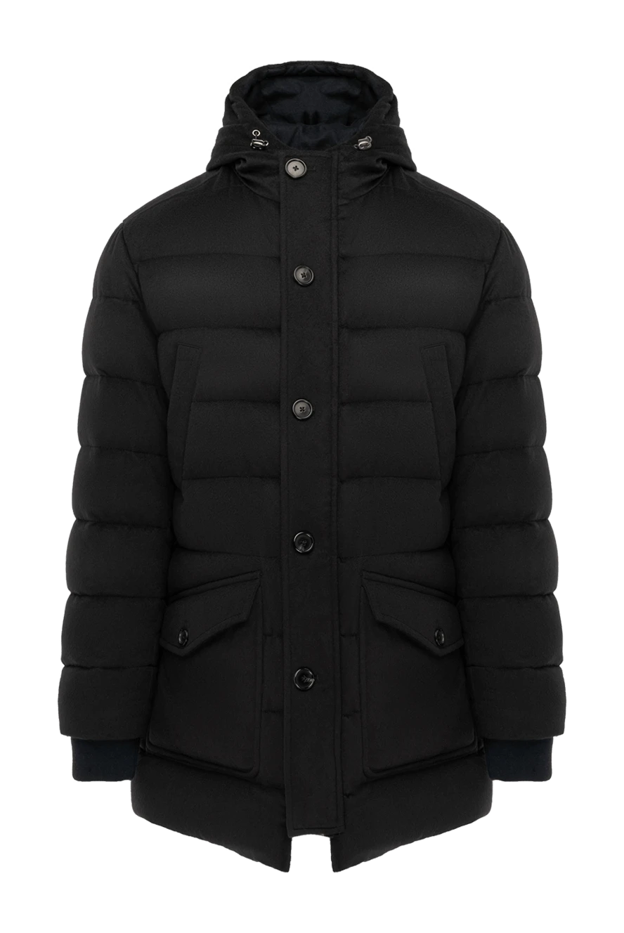 Cesare di Napoli man men's blue cashmere down jacket купить с ценами и фото 179808 - photo 1