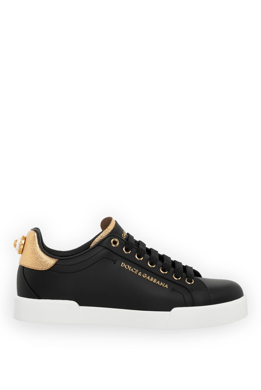 Dolce & Gabbana woman women's black sneakers made of genuine leather купить с ценами и фото 179810 - photo 1