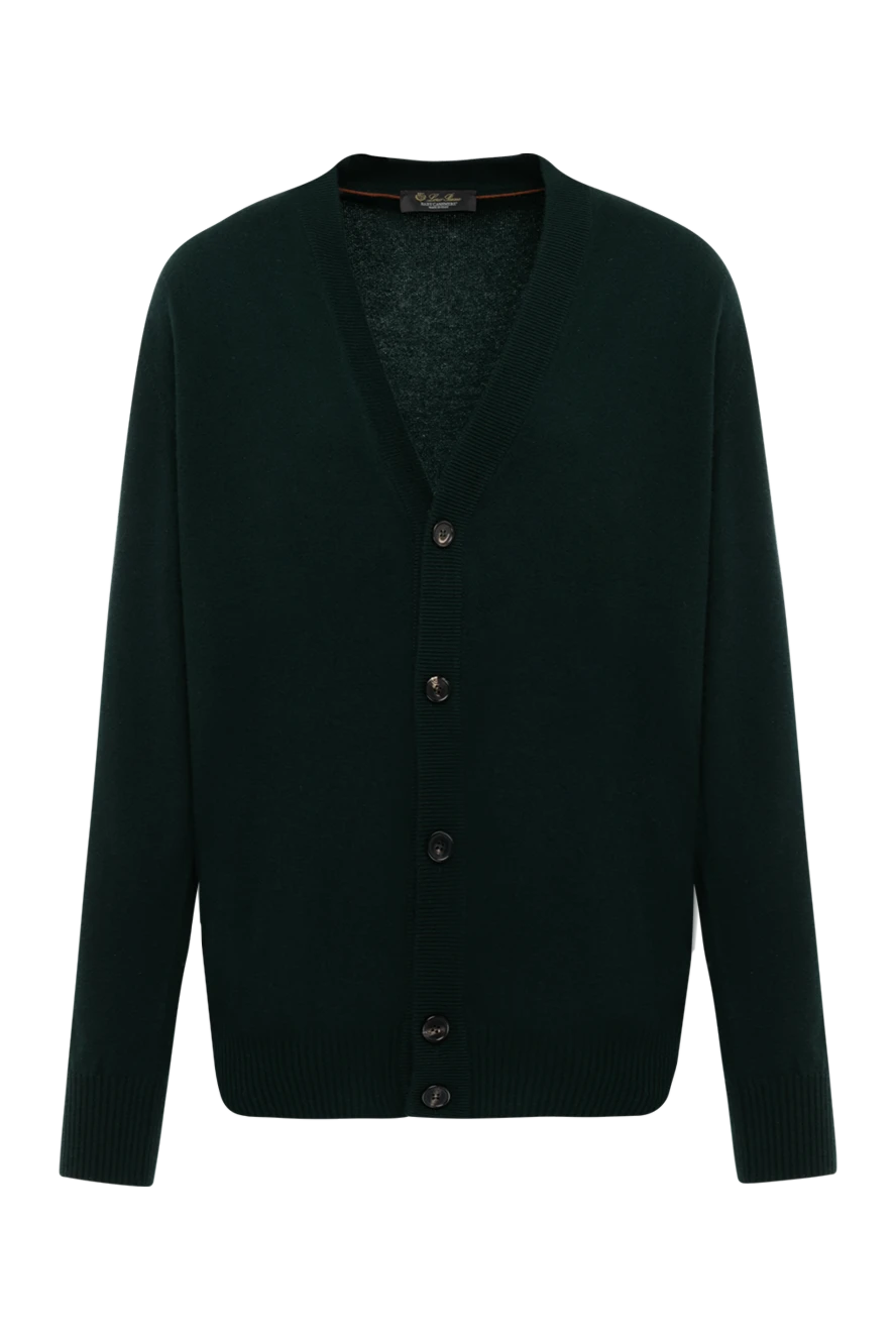 Loro Piana man men's black cashmere cardigan купить с ценами и фото 179856 - photo 1