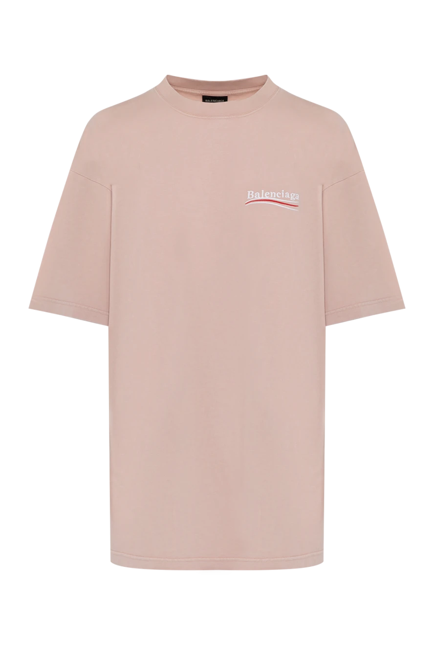 Balenciaga woman women's pink cotton t-shirt купить с ценами и фото 179862 - photo 1