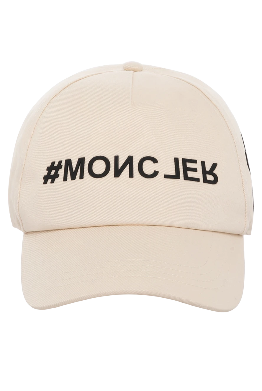 Moncler woman women's beige cotton cap купить с ценами и фото 179867 - photo 1