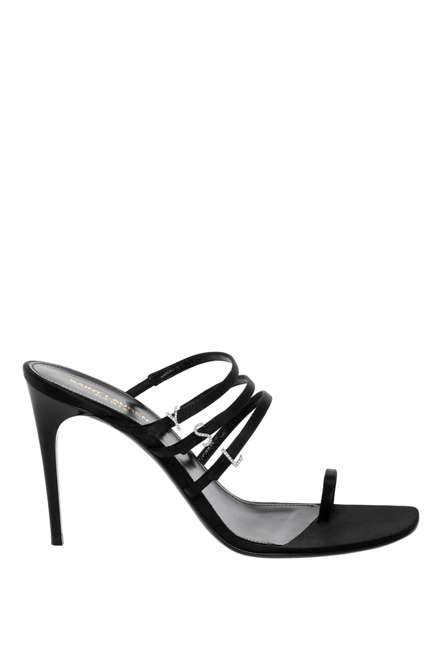 Saint Laurent woman women's black sandals made of genuine leather купить с ценами и фото 179877 - photo 1