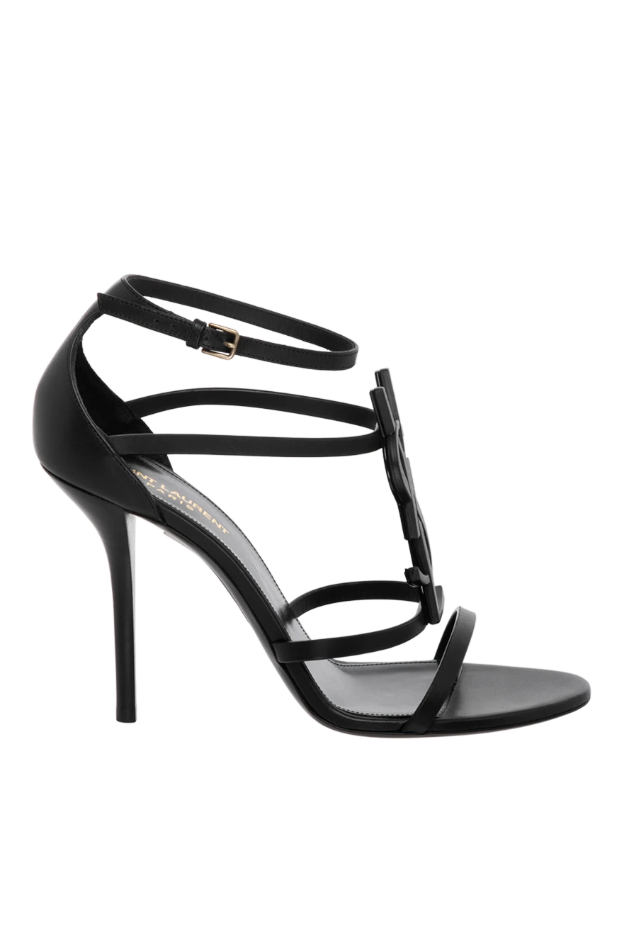 Saint Laurent woman women's black sandals made of genuine leather купить с ценами и фото 179879 - photo 1