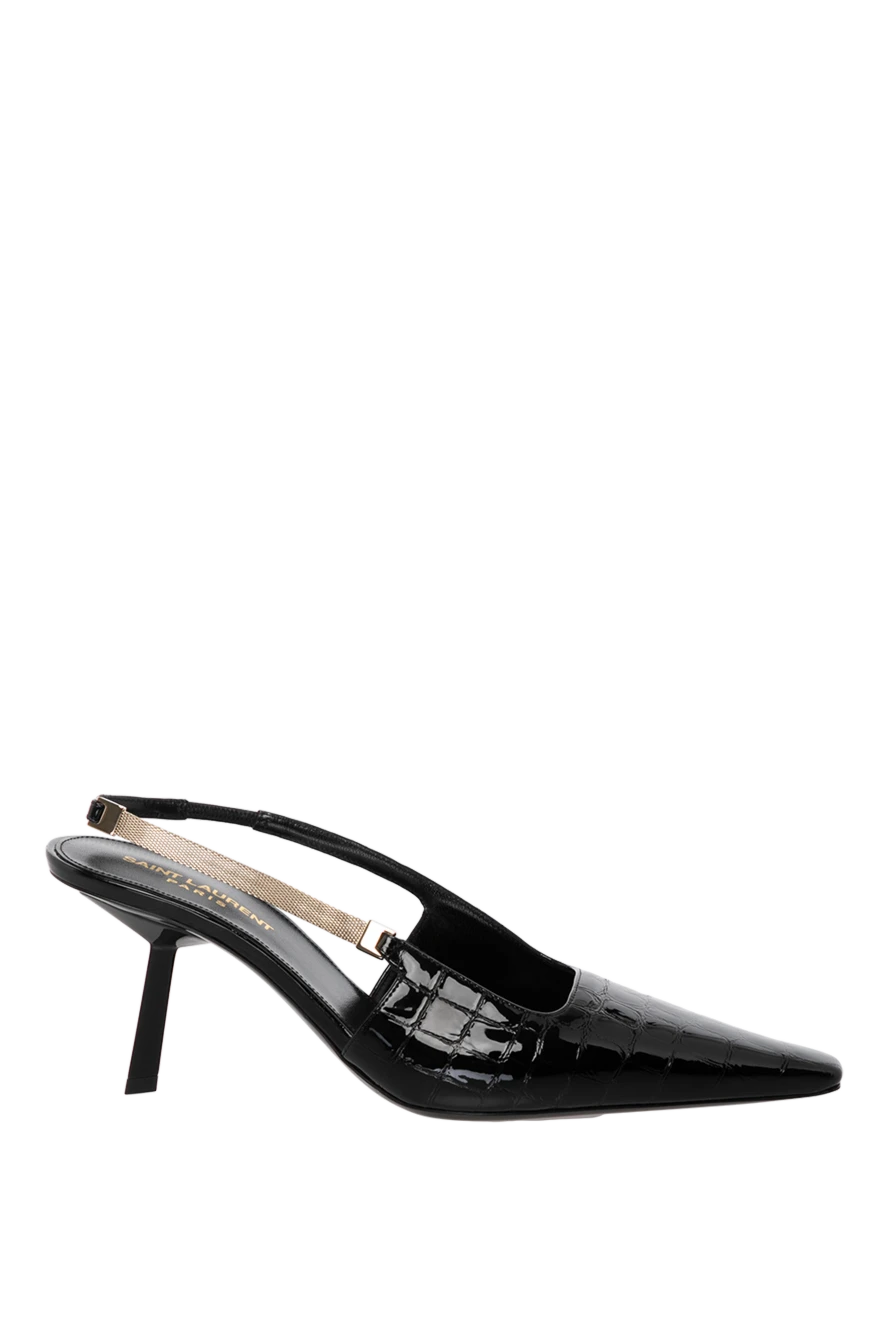 Saint Laurent woman women's black high-heeled shoes made of genuine leather купить с ценами и фото 179882 - photo 1