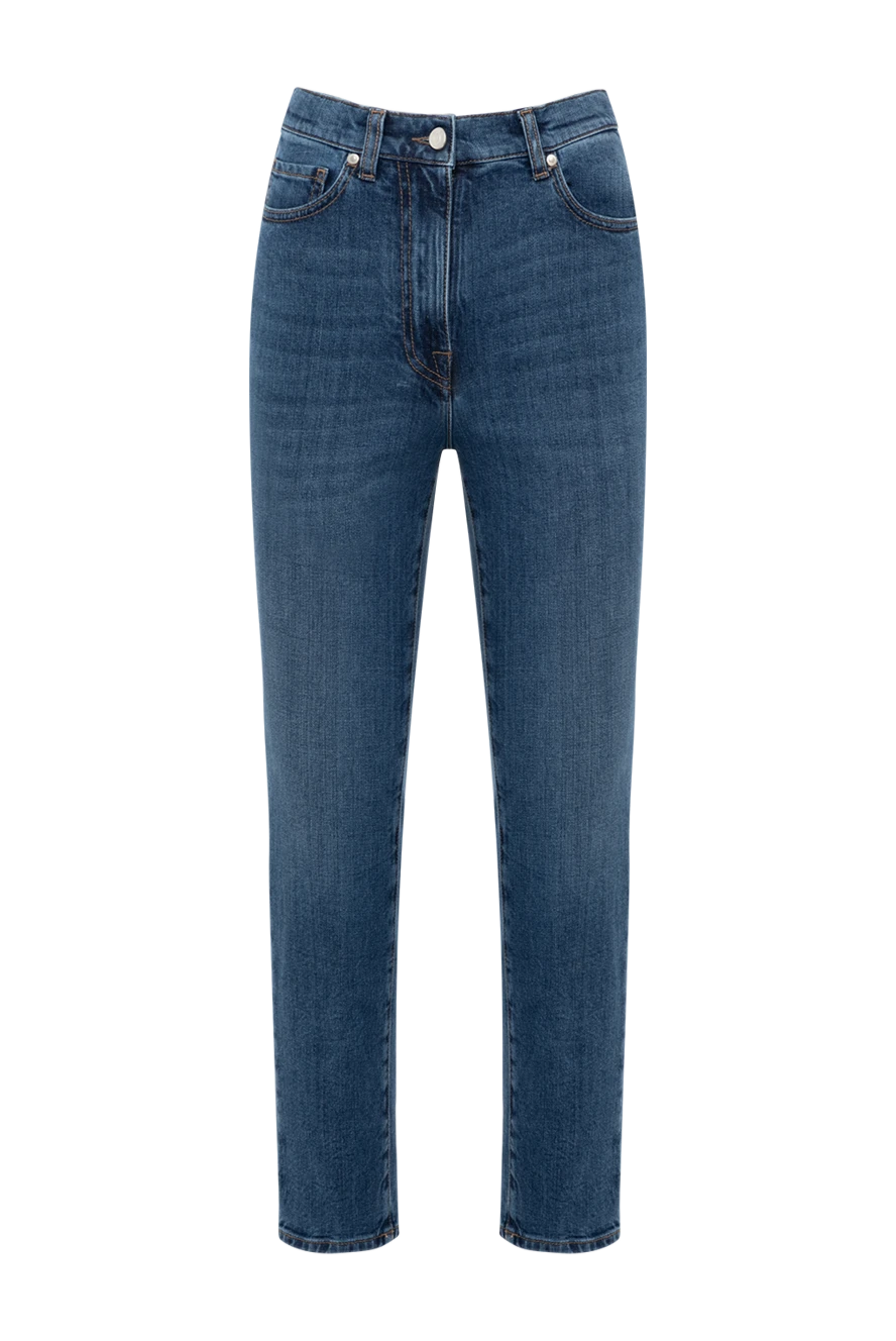 Peserico model made of stretch denim with a straight cut and a classic waist for women 179940 - photo 1