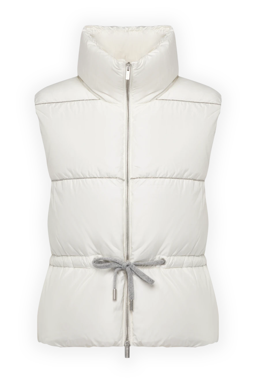 Peserico жилет женский белый из полиэстера 179948 - фото 1