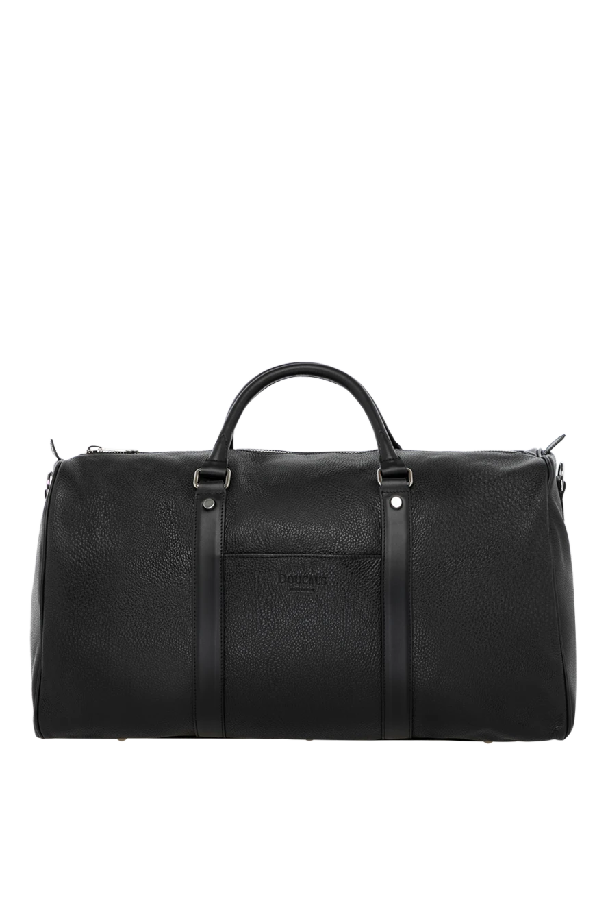 Doucal`s man men's travel bag, black, made of genuine leather купить с ценами и фото 180010 - photo 1