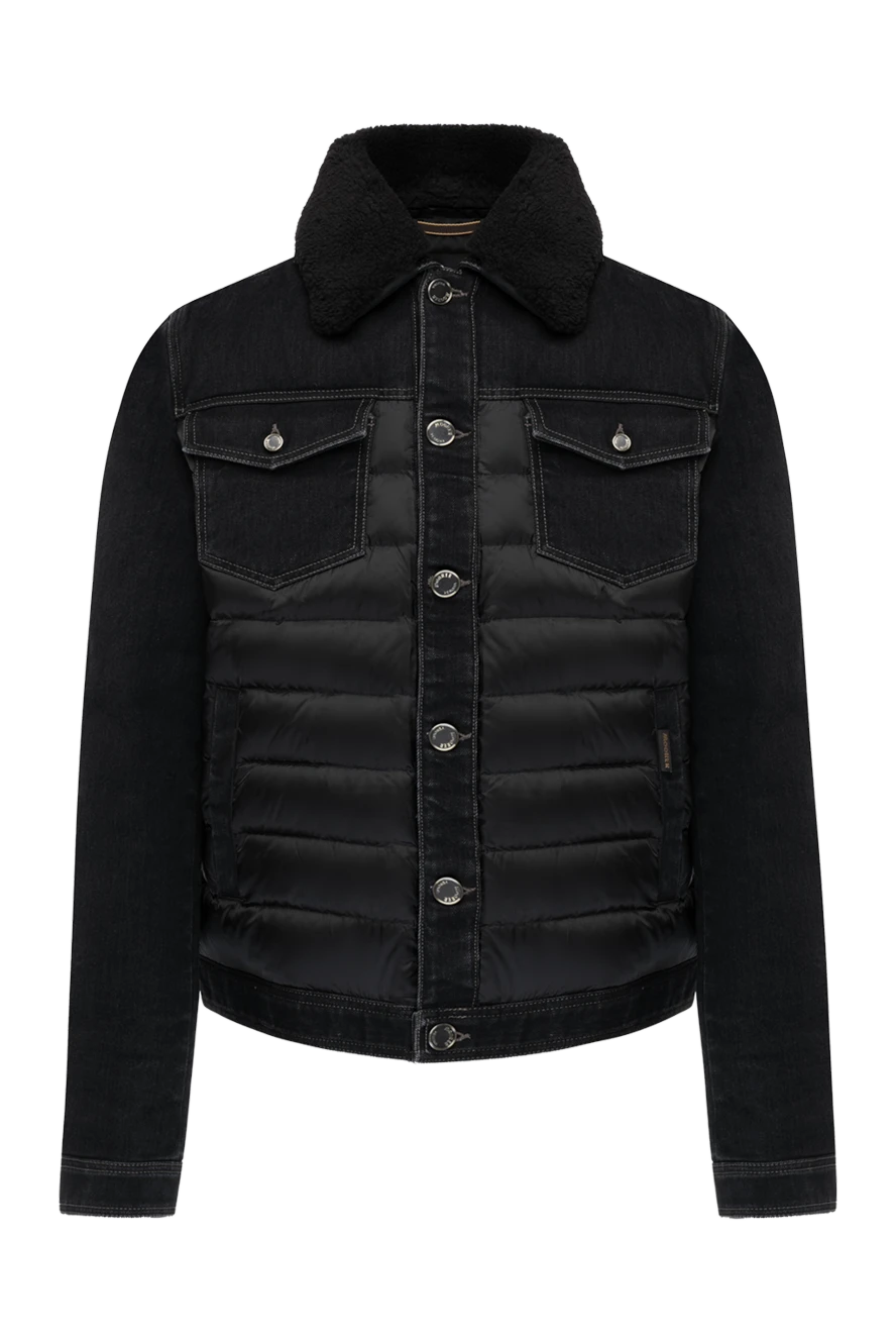 Moorer man men's black jacket made of cotton and elastane купить с ценами и фото 180011 - photo 1