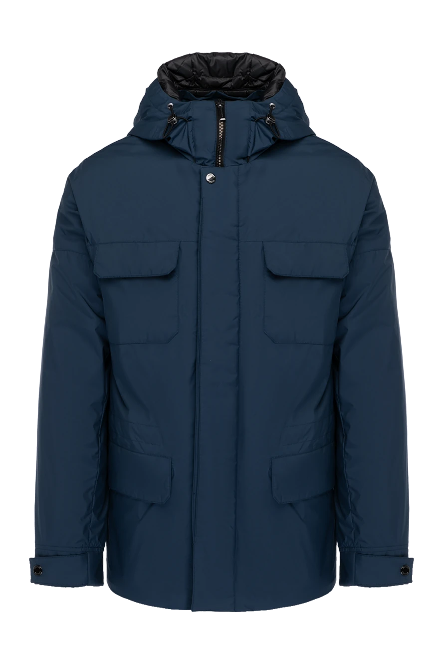 Moorer man men's blue polyester jacket купить с ценами и фото 180036 - photo 1