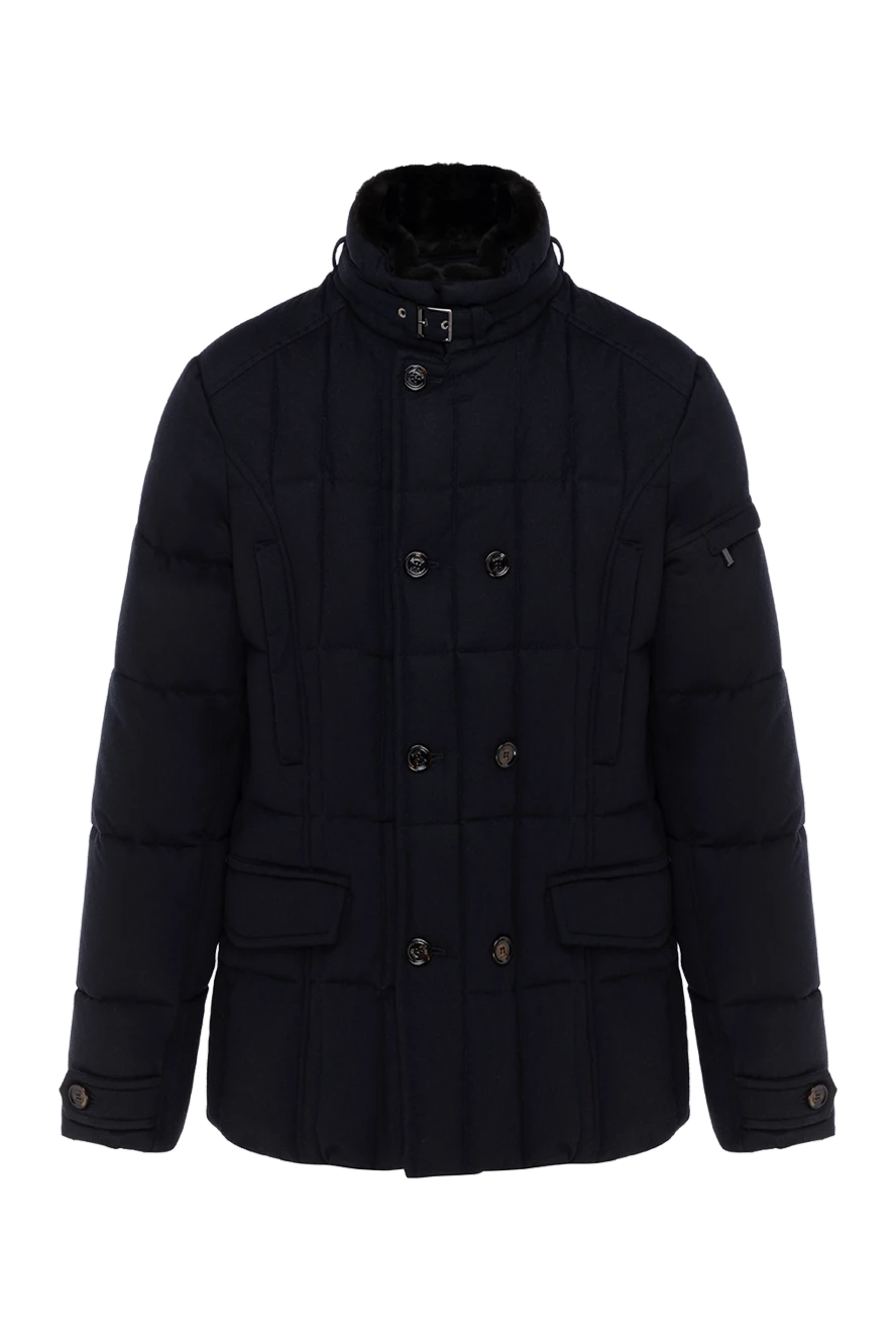 Moorer ерлерге арналған кашемирден жасалған қара күрте 180038 - фото 1