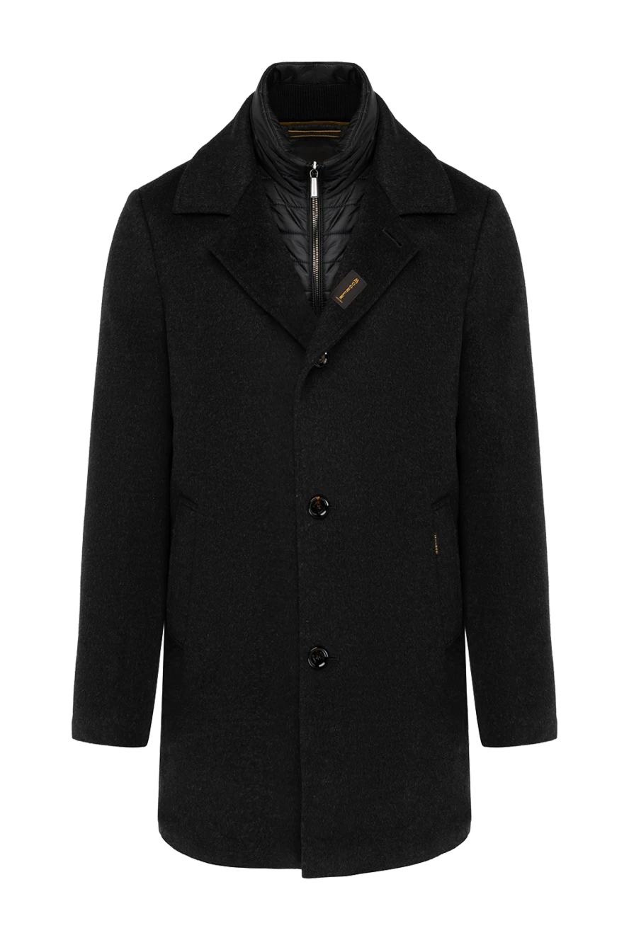 Moorer man men's black coat made of wool and cashmere купить с ценами и фото 180053 - photo 1